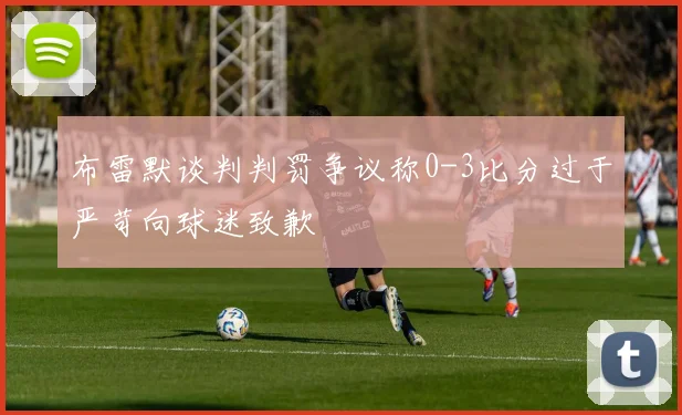 布雷默谈判判罚争议称0-3比分过于严苛向球迷致歉